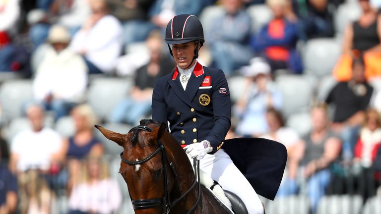 Charlotte Dujardin in action at the European Championships in Rotterdam