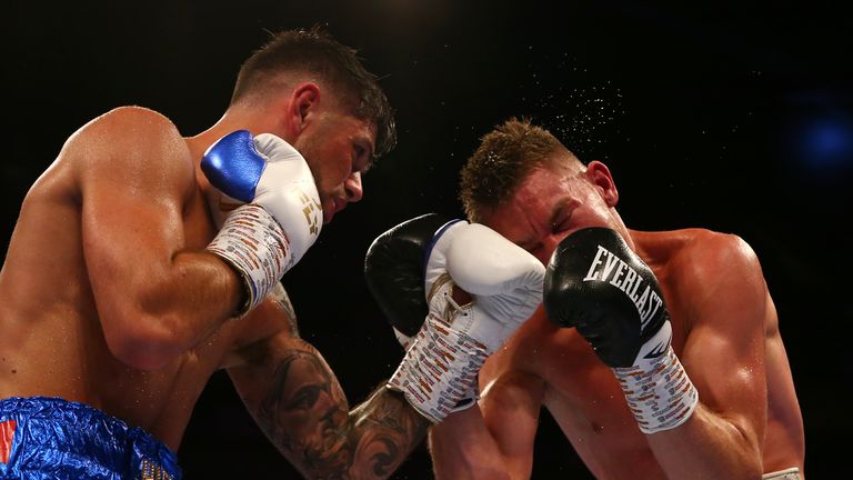 Joe Cordina and Gavin Gwynne, British & Commonwealth Lightweight Title fight, O2 Arena..31st August 2019.Picture By Dave Thompson 
