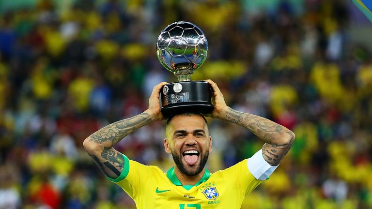 Dani Alves captained Brazil to Copa America glory over the summer