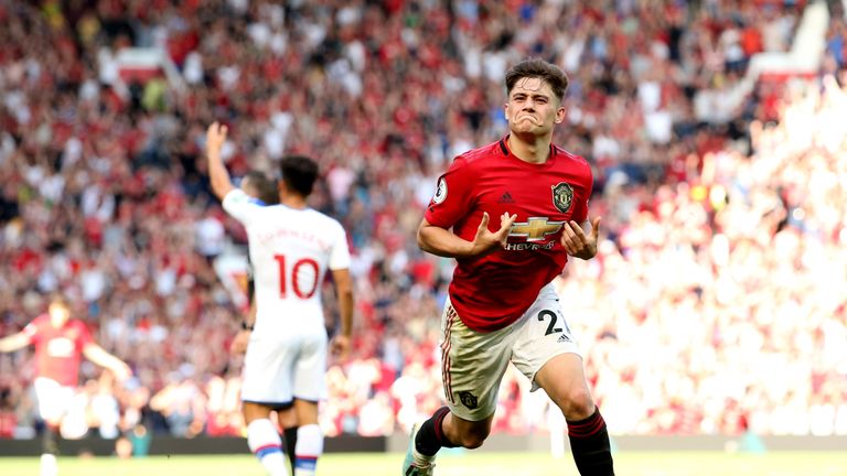 Daniel James celebrates his second-half equaliser