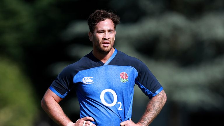 LONDON, ENGLAND - JULY 02: Danny Cipriani looks on during the England training session held at the Lensbury Club on July 02, 2019 in London, England.