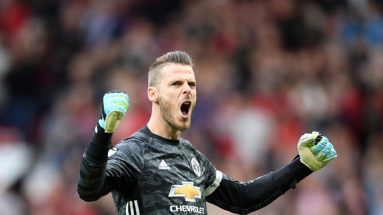 Manchester United stopper David de Gea made seven saves during the 4-0 win over Chelsea