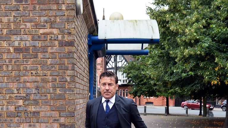 Dean Saunders arrives at Chester Magistrates' Court