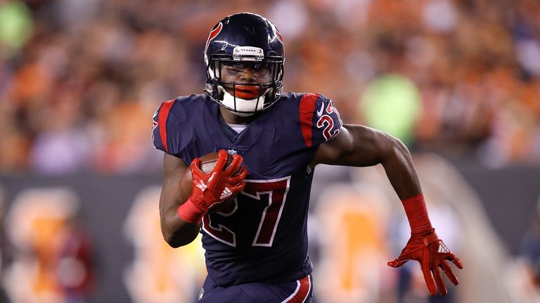 D'Onta Foreman during the first half at Paul Brown Stadium on September 14, 2017 in Cincinnati, Ohio.