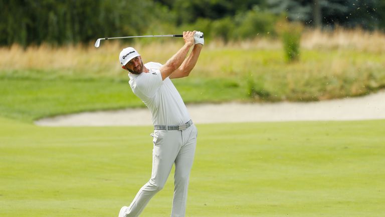 Dustin Johnson during the second round of The Northern Trust