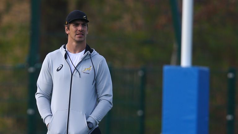 Eben Etzebeth during the South African national rugby team training session at Insep High Performance Centre on November 06, 2018 in Paris, France.