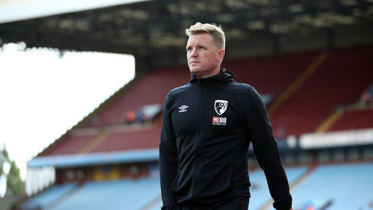Eddie Howe, Manager of AFC Bournemouth during the Premier League match between Aston Villa and AFC Bournemouth at Villa Park on August 17, 2019 in Birmingham, United Kingdom