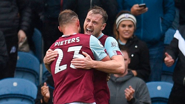 Ashley Barnes and Erik Pieters linked up for Burnley's opening two goals