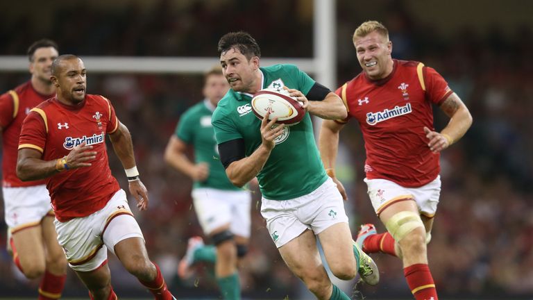 Felix Jones in action for Ireland against Wales in 2015