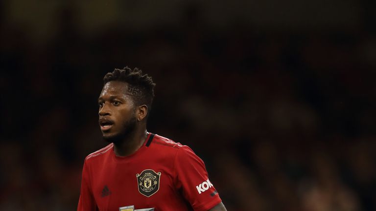 Fred in action for Manchester United during the 2019 International Champions Cup vs AC Milan