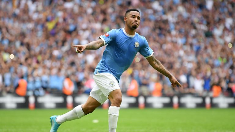 Gabriel Jesus hit City's winning penalty at Wembley