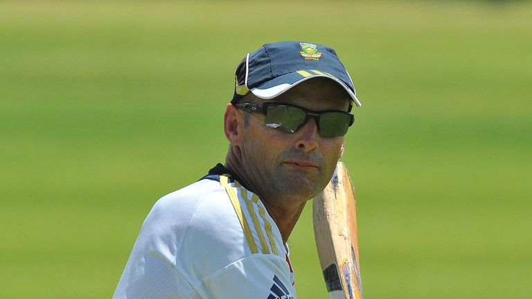 KIMBERLEY, SOUTH AFRICA - JANUARY 21, Gary Kirsten bats for the slips during the South African national cricket team nets session and press conference at De Beers Diamond Oval on January 21, 2013 in Kimberley, South Africa.Photo by Duif du Toit / Gallo Images