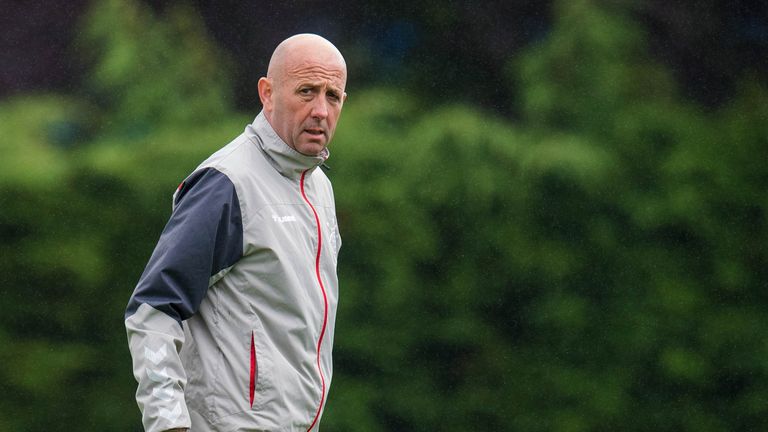 Rangers assistant manager Gary McAllister pictured at training