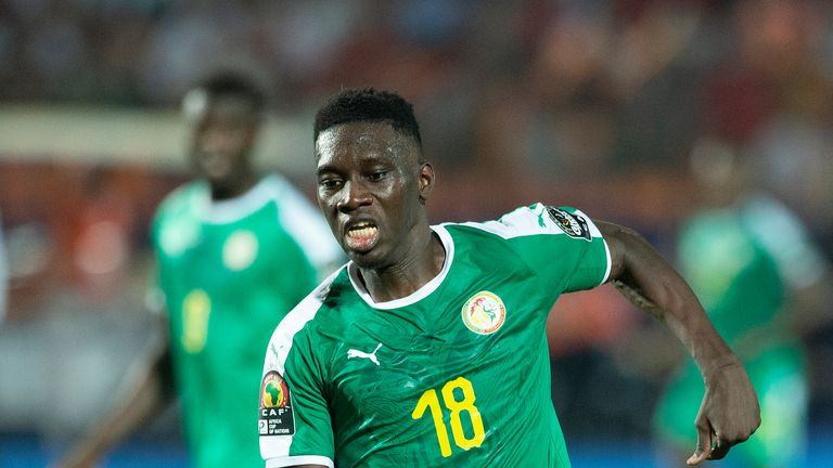 Ismaila Sarr of Senegal during the 2019 Africa Cup of Nations final against Algeria at at the Cairo International Stadium