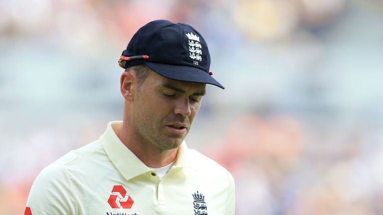 James Anderson walks off injured at Edgbaston on day one of The Ashes