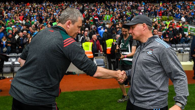 Horan congratulates Jim Gavin at full-time
