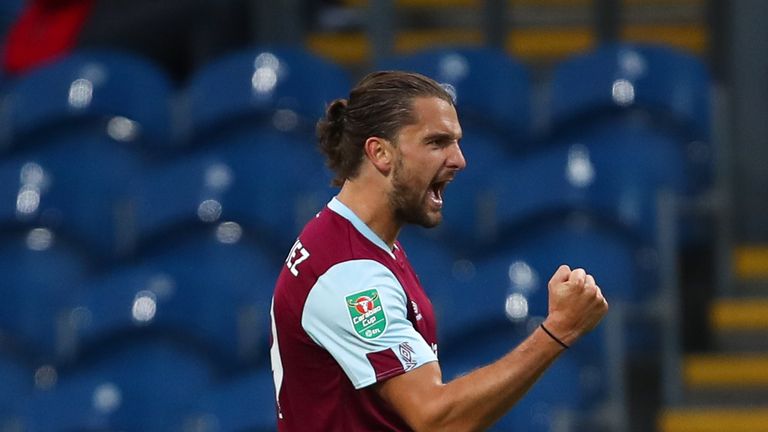 Jay Rodriguez celebrates after scoring for Burnley against Sunderland