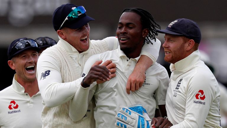 Jofra Archer, Jason Roy and Jonny Bairstow, England, Ashes Test vs Australia at Lord's