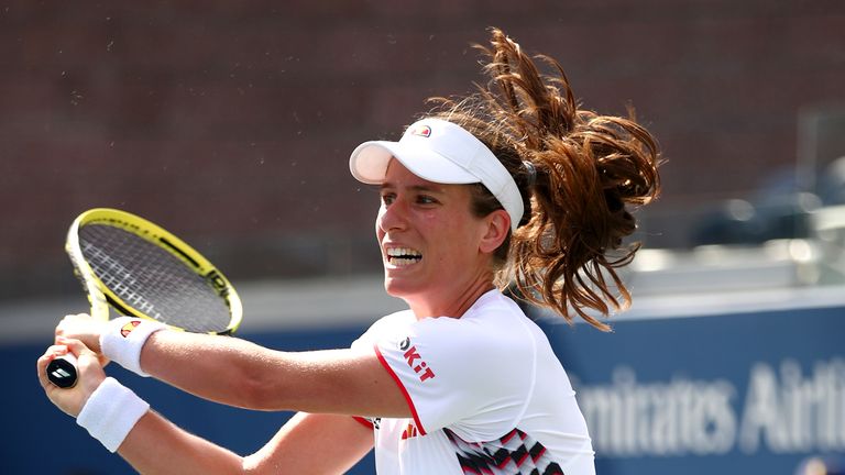 Johanna Konta in action at Flushing Meadows for the 2019 US Open