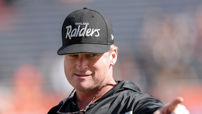 Head Coach Jon Gruden of the Oakland Raiders