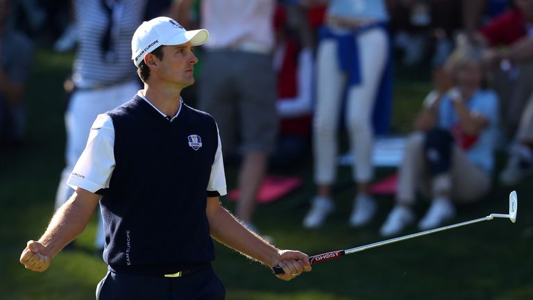 during the Singles Matches for The 39th Ryder Cup at Medinah Country Club on September 30, 2012 in Medinah, Illinois.