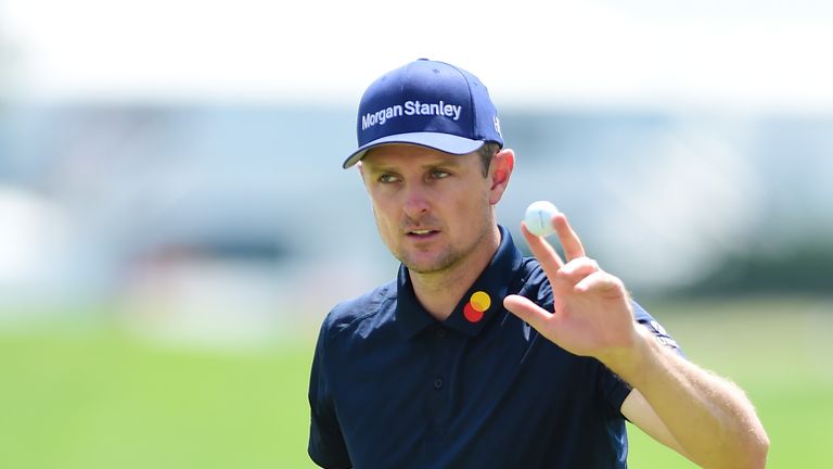 Justin Rose during the second round of The Northern Trust