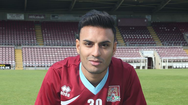 Kash Siddiqi is unveiled at Sixfields on September 10, 2013 in Northampton, England.