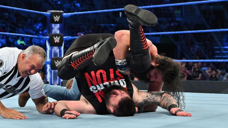 Elias defeated Kevin Owens in the first-round of the King of the Ring tournament with the help of Shane McMahon 