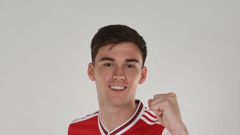 New Arsenal signing Kieran Tierney at London Colney