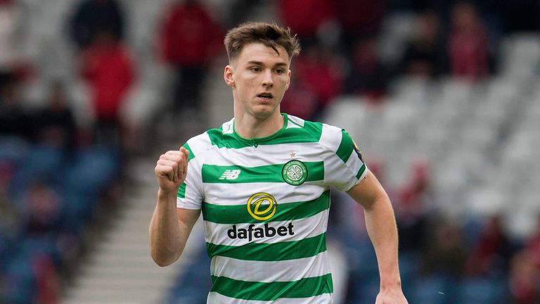 Kieran Tierney in action for Celtic