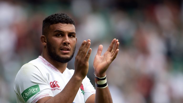 LONDON, ENGLAND - AUGUST 11: England's Lewis Ludlam applauds the fans after the 2019 Quilter International match between England and Wales at Twickenham Stadium on August 11, 2019 in London, England. (Photo by Ashley Western/MB Media/Getty Images)