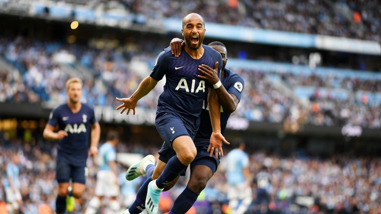 Lucas Moura celebrates scoring Spurs' equaliser having only been on the pitch for 19 seconds