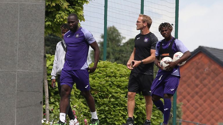 Romelu Lukaku training with firmer club Anderlecht. Picture Credit: HLN. 