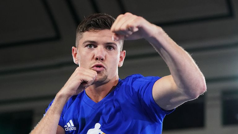 Luke Campbell during the public workout at York Hall, London.