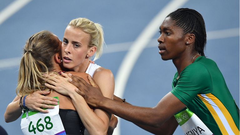 Team GB runner Lynsey Sharp finished sixth as Caster Semenya won the women's 800m at the 2016 Olympics in Rio