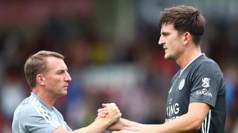 Harry Maguire and Brendan Rodgers