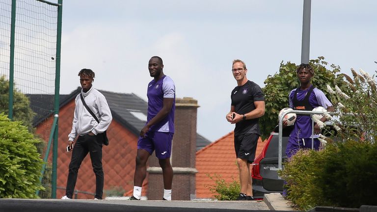 Romelu Lukaku training with firmer club Anderlecht. Picture Credit: HLN. 