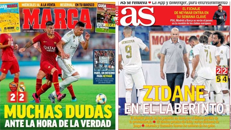 Marca AS front page Real Madrid