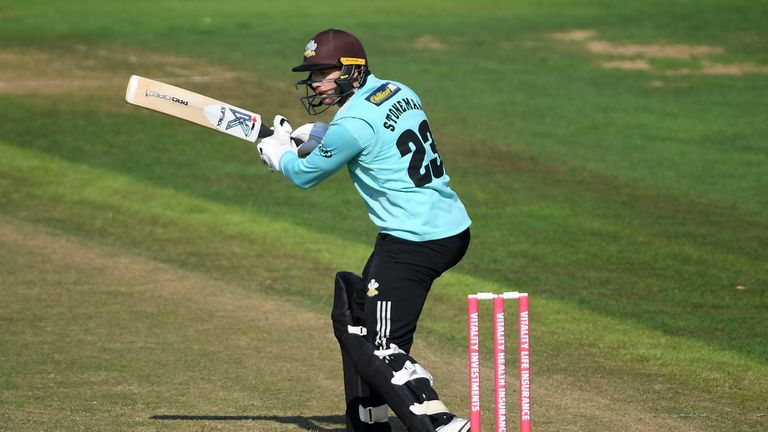 Mark Stoneman top-scored with a half-century for Surrey at Sophia Gardens