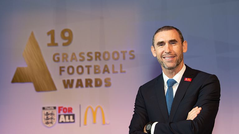 Martin Keown during The FA & McDonald's Grassroots Awards 2019.McDonald's - Liverpool v Manchester City, FA Community Shield football match, Wembley Stadium, London, UK - 04 Aug 2019.Photo: Fiona Hanson for The FA