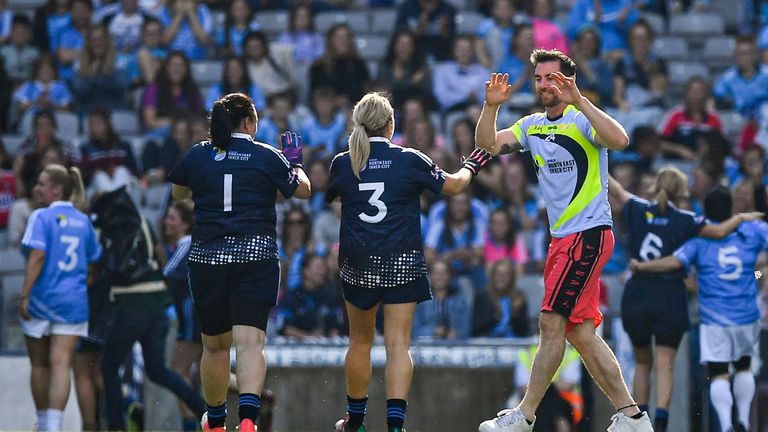 Michael Darragh MacAuley during the Gaelic4Mothers and Others games at half-time in Croke Park last Sunday