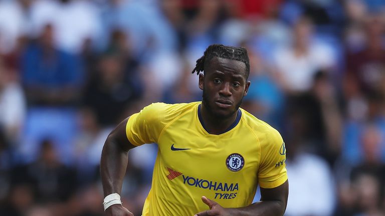 Michy Batshuayi of Chelsea in action during the Pre-Season Friendly match between Reading and Chelsea at Madejski Stadium on July 28, 2019 in Reading, England