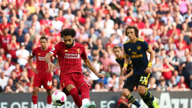 Mohamed Salah converts his penalty to make it 2-0