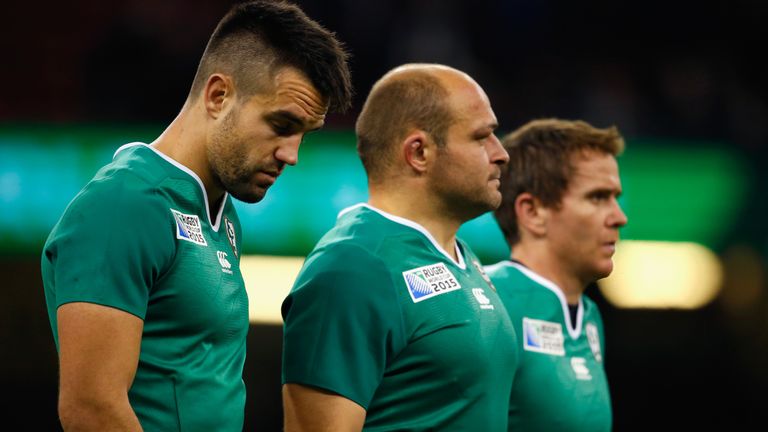 during the 2015 Rugby World Cup Quarter Final match between Ireland and Argentina at the Millennium Stadium on October 18, 2015 in Cardiff, United Kingdom.