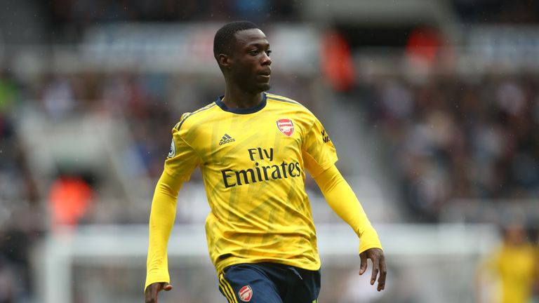 Nicolas Pepe made his Arsenal debut against Newcastle