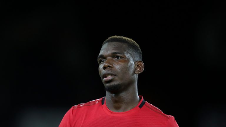 Paul Pogba during the Premier League match between Wolverhampton Wanderers and Manchester United