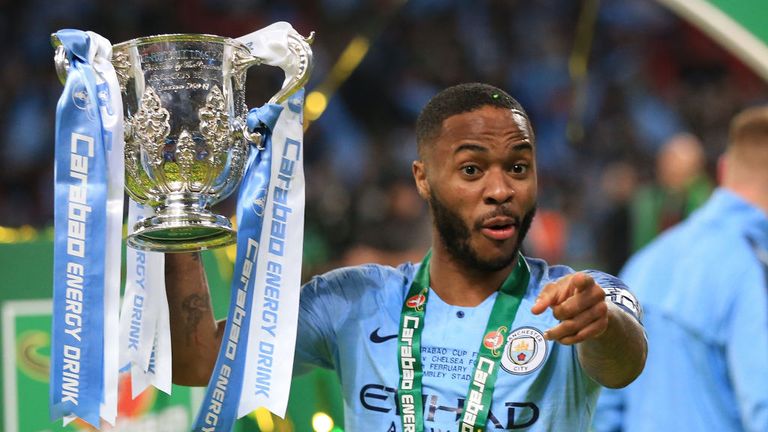 Raheem Sterling scored the winning penalty as Manchester City retained the Carabao Cup earlier this year