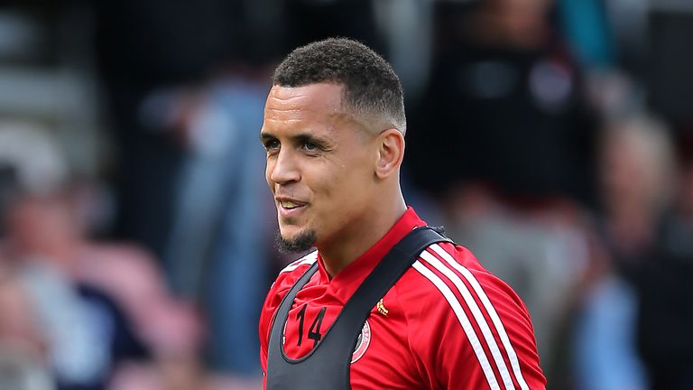 Sheffield United's Ravel Morrison warming up before the Premier League match against Bournemouth