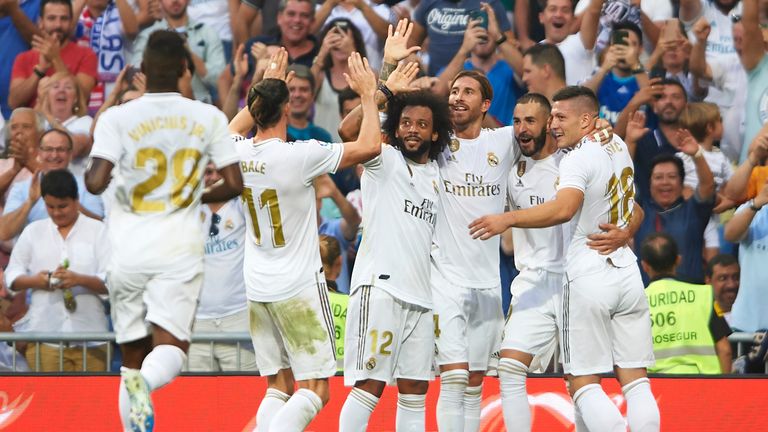 Karim Benzema's opener was soon cancelled out by Real Valladolid