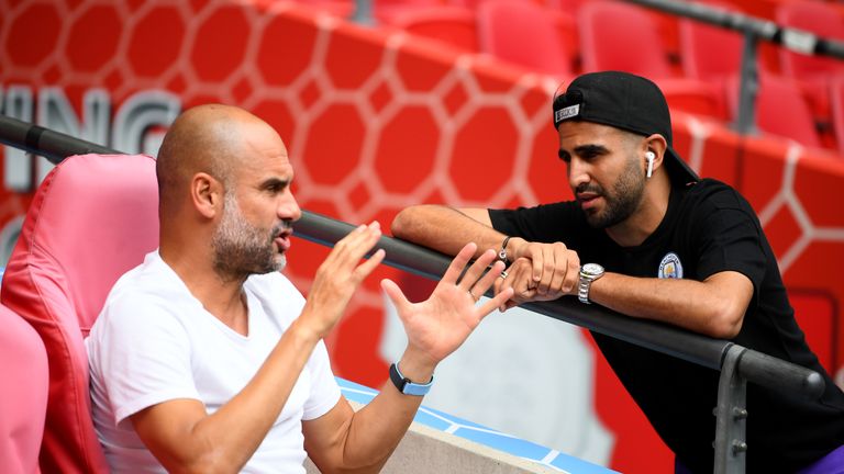 Pep Guardiola was unable to use Mahrez in the Community Shield